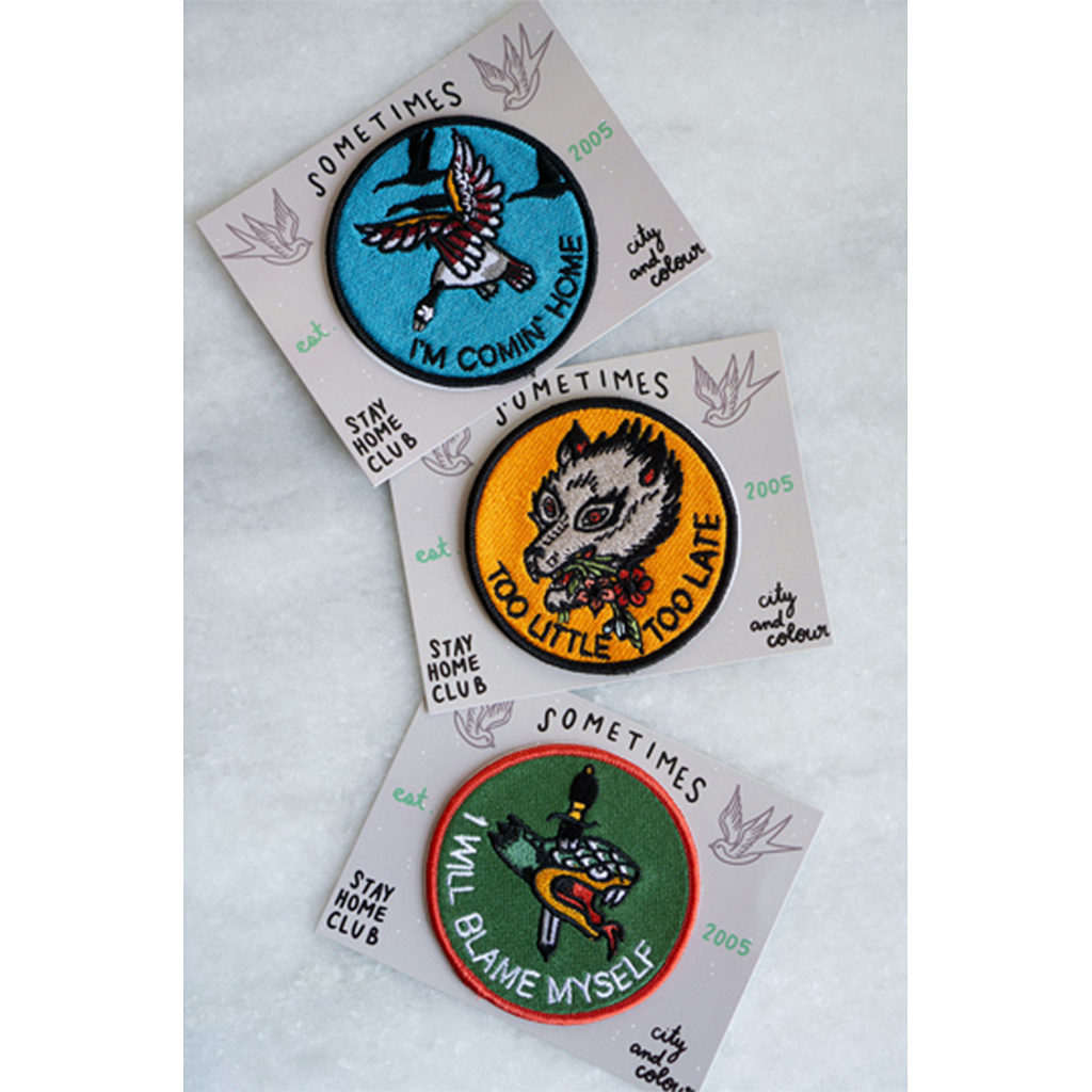 Stay Home Club x City and Colour - "I Will Blame Myself" Embroidered Patch